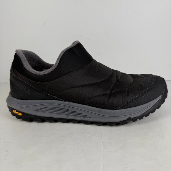 Merrell Mens Nova Sneaker Moc Black Grey Size 8.5 J066953 Vibram Hiking Sports - Picture 1 of 8